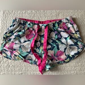 Old Navy Floral Cotton Women's Pajama Loungewear Shorts Tropical Hawaiian Sz M